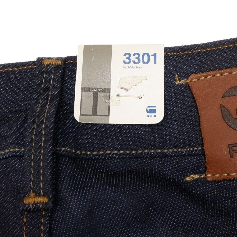 G Star Raw Contour Skinny Jeans Size 24 Womens 3301 Blue Denim Measures 24 x 31 - Picture 11 of 13